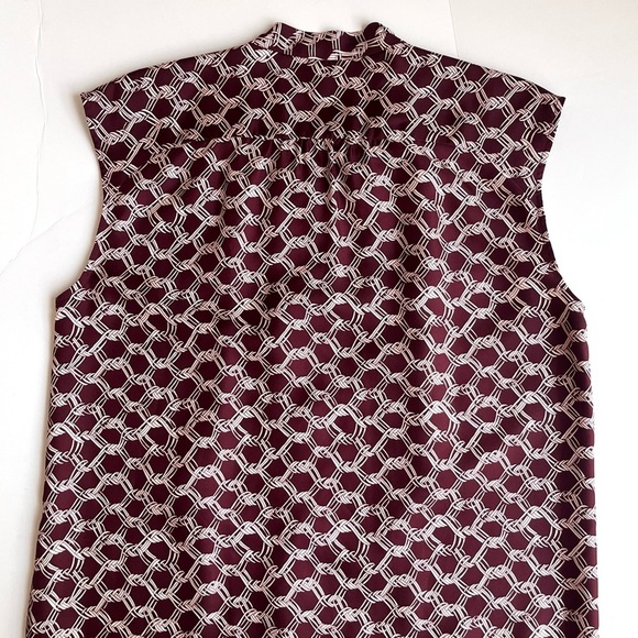 J. Crew Retro Chainlink Tie Neck Top - Picture 8 of 9